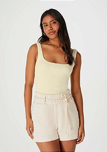 REGATA FEM HERING BASIC MALHA RIBANA AMARELO P