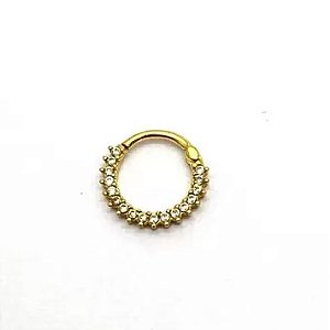 PIERCING 0,65G ARGOLA CARTICULADA ZIRCONIAS FUND 1MM