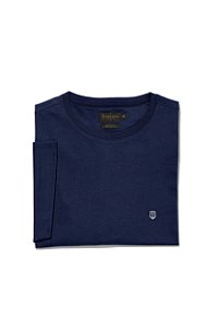 T SHIRT MC INDIVIDUAL PIMA COTTON DC BASICA SLIM FIT - AZUL MARINHO