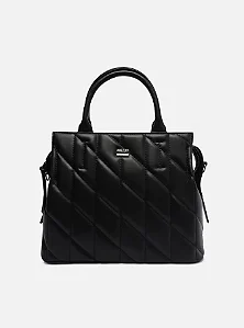 BOLSA SHOPPING AREZZO COSTURAS COURO PRETO