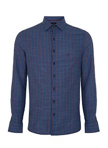 CAMISA INDIVIDUAL BALANCE ML COTTON PREMIUM CONCEPT FIT - AZUL MARINHO LISTRADO
