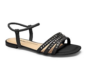 SANDALIA RASTEIRA DAKOTA PEWTER RIVES PRETO Y6781