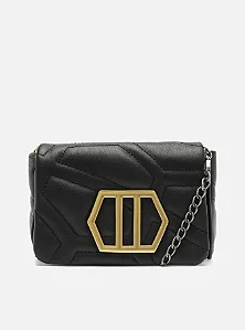 BOLSA TIRACOLO AREZZO MINI BAG COURO PRETO