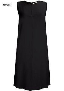 VESTIDO CURTO LEZ A LEZ S/MANGAS RAYON TWILL M PRETO REATIVO