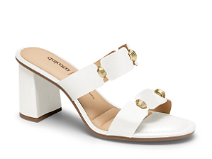 SANDALIA DAKOTA SALTO BLOCO ALMERIA WHITE