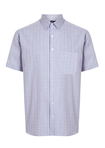 CAMISA MC INDIVIDUAL COMFORT FIT MIX AZUL MEDIO