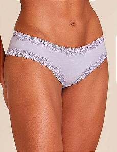 CALCINHA TANGA BRASILEIRA HOPE EM MODAL E RENDA - LILAS MANTRA - M