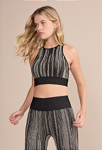 TOP LIVE MIX SEAMLESS KNIT G NOIR BLACK