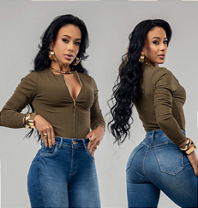 BLUSA SET OFF ML C/ ZIPER