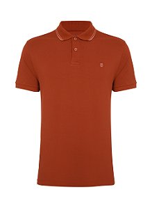 POLO MC INDIVIDUAL BASICA SLIM FIT - LARANJA ESCURO