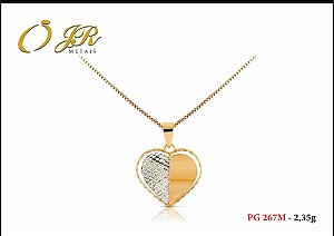 PINGENTE CORACAO 2 CORES 2,32G (2,11G) PG267M