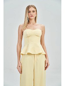 CONJUNTO FEM ACOSTAMENTO ALFAIATARIA - BUTTER - 38 - CALCA E BLUSA