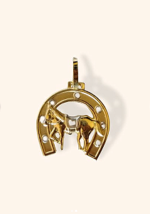 PINGENTE 1,50G FERRADURA COM CAVALO