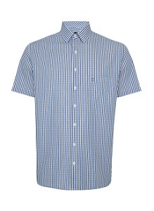 CAMISA MC INDIVIDUAL COMFORT FIT 7 MIX AEC AZUL MEDIO