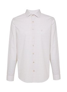 CAMISA ML INDIVIDUAL SLIM FIT XADREZ BEGE MEDIO