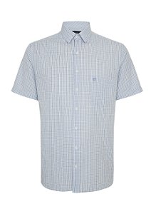 CAMISA MC INDIVIDUAL COMFORT FIT 5 MIX AEC AZUL CLARO
