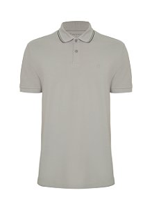 POLO MC INDIVIDUAL BASICA SLIM FIT - CINZA CLARO