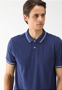 POLO MC INDIVIDUAL BASICA COMFORT FIT - AZUL ESCURO