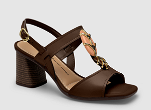 SANDALIA DAKOTA SALTO BLOCO MORINO CAFE