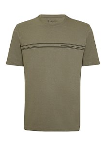 T SHIRT MC INDIVIDUAL ESTAMPA LISTRA - VERDE MILITAR