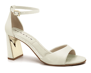 SANDALIA RAMARIM SALTO BLOCO NAPA BLESS COCONUT