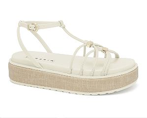 SANDALIA PAPETE RAMARIM FLATFORM NAPA BLESS COCONUT