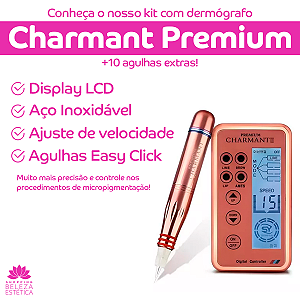 Dermógrafo Charmant Premium Digital com 10 Agulhas Easy Click