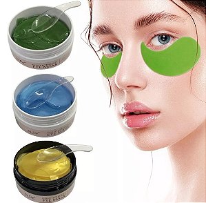 Kit 60 Máscaras Trata Olheiras Colágeno Adesivo Antirrugas Gel Pads Skin Care Tratamento Olhos Máscara Facial