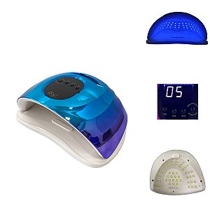Cabine LED UV Metalizada Azul 128W