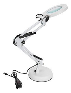 Luminária Lupa Led Estética Para Mesa 8x Zoom Profissional