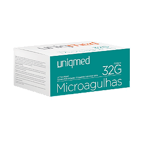 Microagulhas Uniqmed 32G x 4mm - Caixa com 100 unidades