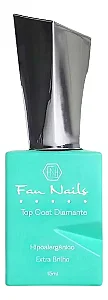 Top Coat Gel Diamante Fan Nails 15ml Brilho Hipoalergênico Shopping Beleza Estética