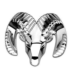 EMBLEMA - RAM - BODE - SILVER CROMADO