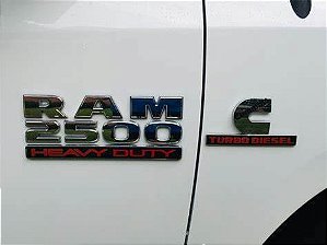 Emblema - Ram 2500 - Cromado/vermelho - par