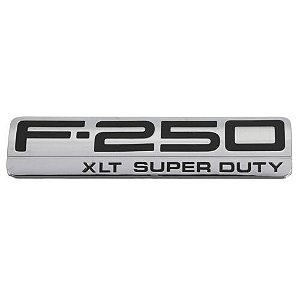 Emblema - F-250 - Xlt Super Duty - Branco/preto