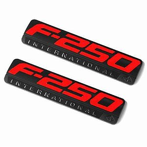 EMBLEMA - F-250 - XLT SUPER DUTY - PRETO/VERMELHO