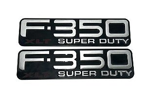 EMBLEMA - F-350 - XLT SUPER DUTY - PRETO