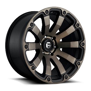 Jogo de Rodas Fuel Diesel D636 20x10 6x139.7 -18MM Bronze Fosco