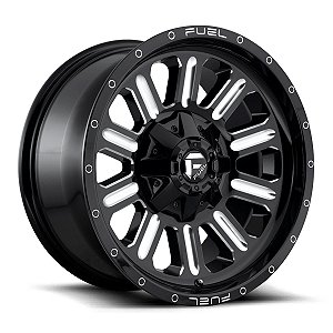 Jogo de Rodas Fuel Hardline D620 18x9 8x165.1 +1MM Preto Brilhante Fresado
