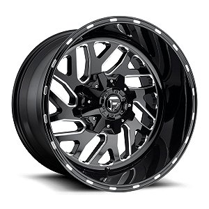 Jogo de Rodas Fuel Triton D581 18x9 8x165.10 -12MM Preto Brilhante Fresado