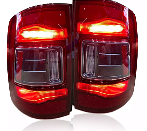 LANTERNA TRASEIRA - DODGE RAM 2010/2012 - OLED - MODELO 2 VERMELHA