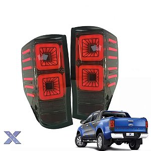 LANTERNA TRASEIRA RANGER SEQUENCIAL MODELO 3D FUME 2013 a 2021