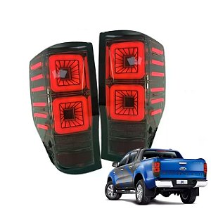 Lanterna Traseira Full LED OLED 3D Modelo 1 - Ford Ranger 2013 a 2021