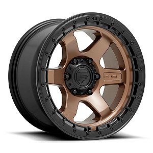 Roda Fuel Block D751 18x09 6x139.7 +20mm Bronze Com Borda Preta