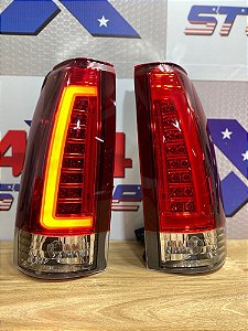Lanterna Traseira Silverado Oled Vermelha - Par