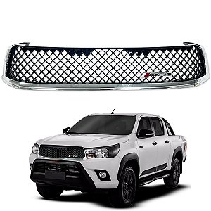 Grade Frontal Hilux TRD 2016 a 2018 Moldura cromada