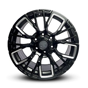 Jogo de roda REBAR 17X9 6X139.7 -12mm preto fosco fresado
