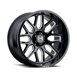 Jogo de Rodas Hostile Vulcan H120 20x10 6x139 -19mm Preto Fresado