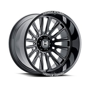 Jogo de Rodas Hostile Freedom HF19 24x10 8x165 ET -20 Preta