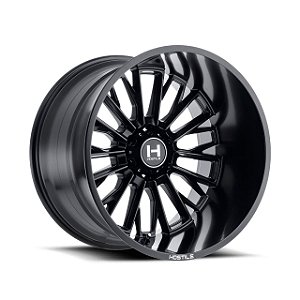 Jogo de Rodas Hostile Fury H114 20x9 6x139.7 +12mm Preto Fosco